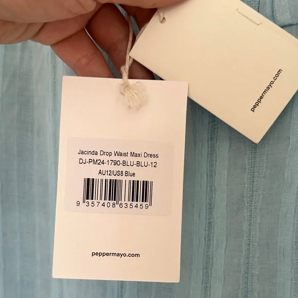 Peppermayo Exclusive - Jacinda Drop Waist Maxi Dress - Blue - Picture 6 of 7